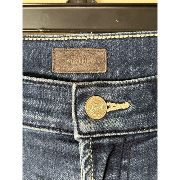 MOTHER Denim The Insider High Rise Crop Step Fray Bootcut Jeans in Tongue and Ch - Picture 4 of 14